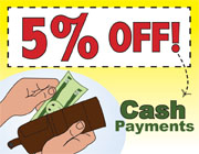Party Rentals Cash Discount Offer