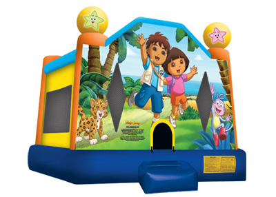 dora and diego bounce house