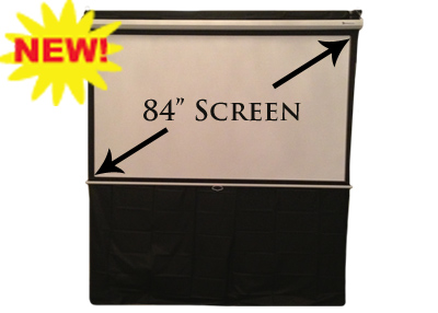 84 inch projector screen rental
