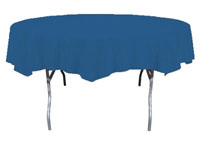 blue round table cover