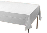 white rectangular table cover