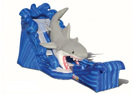 giant shark inflatable slide rental