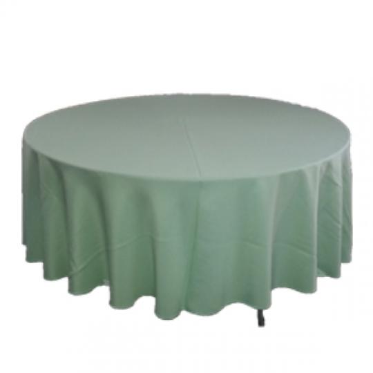 Green Round Table Linen