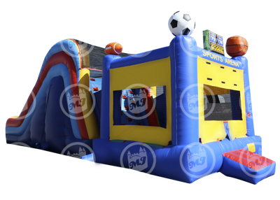 boys inflatable combo, boys jump and slide