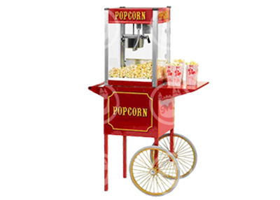 popcorn machine, popcorn machine with cart, popcorn
