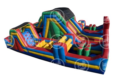 obstacle course, inflatable obstacles