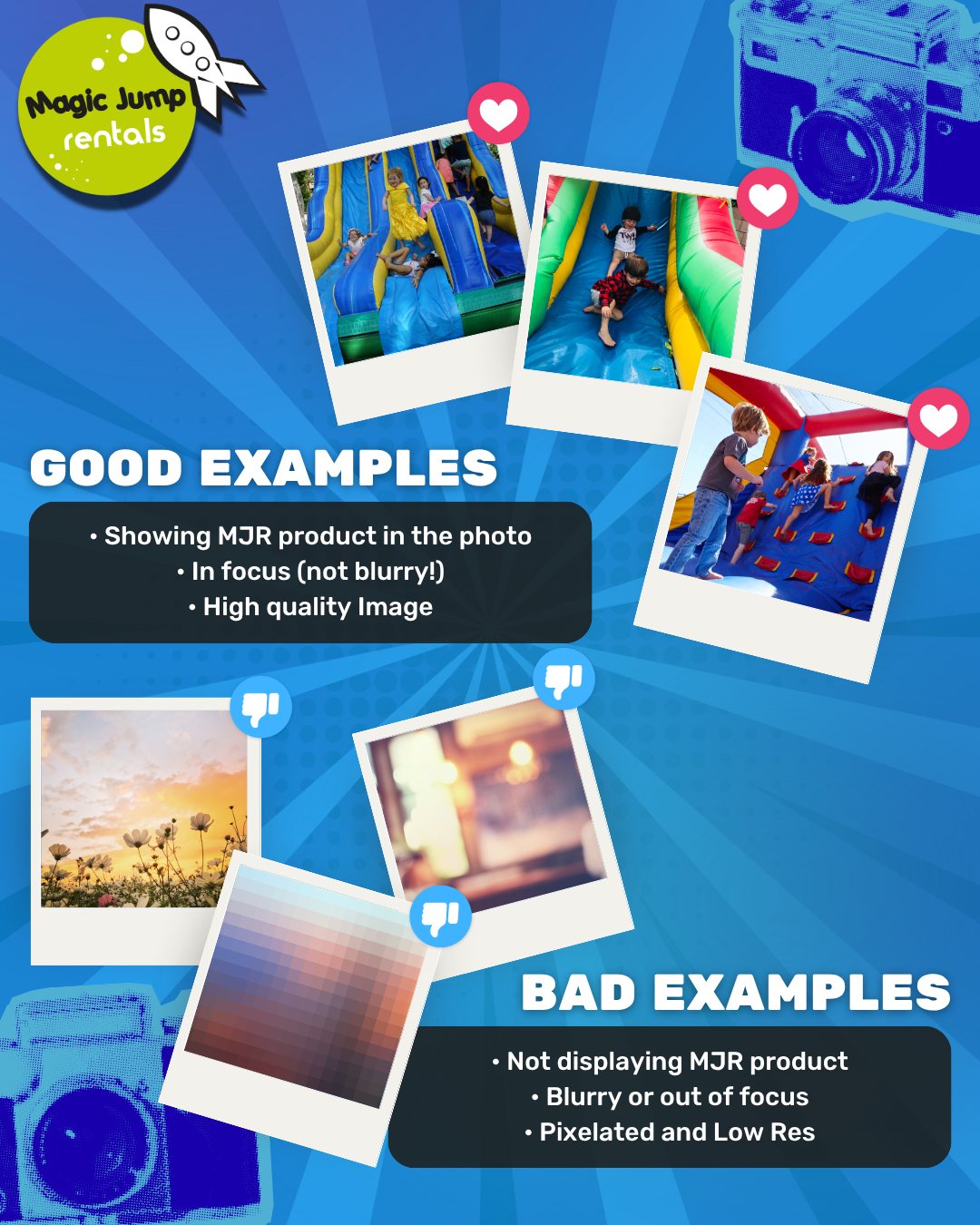 Good and Bad Examples for Magic Jump Rentals 2026 Photo Contest