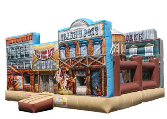 western themed inflatable combo