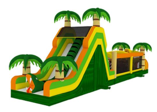 tropical obstacle course rental