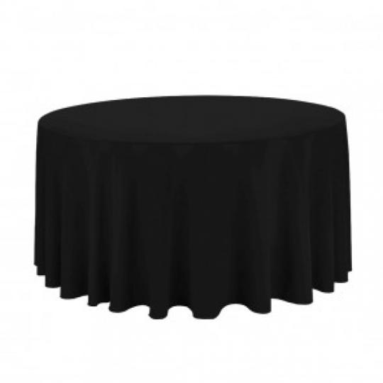 Black Round Table Linen