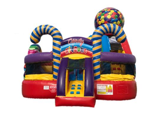 candy kidzone inflatable combo