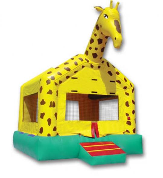 giraffe inflatable, giraffe bouncer, giraffe jumper