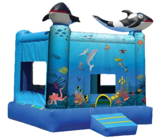 ocean inflatable, ocean bouncer, ocean jumper