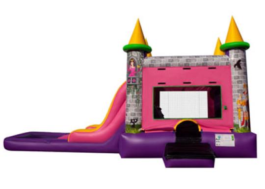bounce house waterslide, wet and dry combo