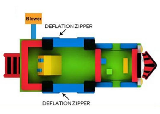 Train Inflatable Combo