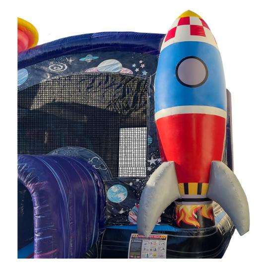 Large 5in1 Galaxy Air Voyager Combo Waterslide Dual Lane