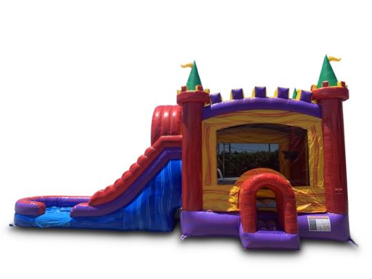 rent Large 5in1 Castle Combo Dual Lane