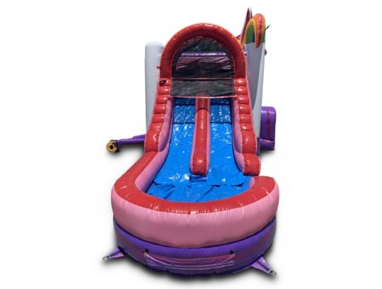 Large 5in1 Unicorn Combo Waterslide Dual Lane rental