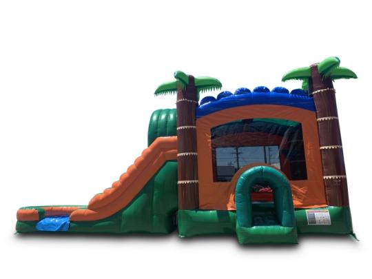 rent Large 5in1 Tropical Combo Waterslide Dual Lane
