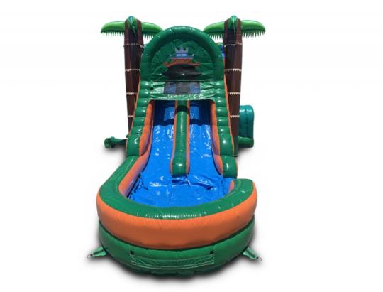 Large 5in1 Tropical Combo Waterslide Dual Lane rental