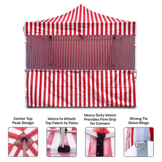 carnival red white tent rental