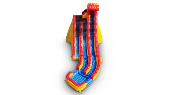 20' Fire Dual Curve Waterslide