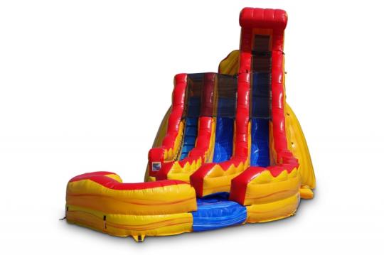 20' Fire Dual Curve Waterslide