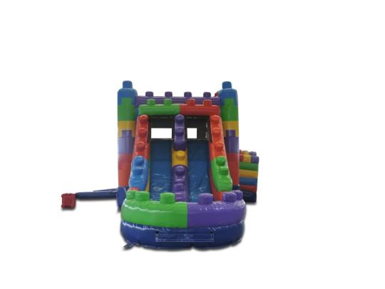 Large 5in1 Blocks Combo Waterslide Dual Lane