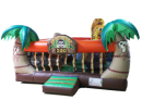 inflatable zoo combo, animal themed bounce house