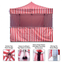 carnival red white tent rental