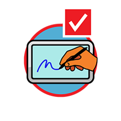 Electronically sign contract and confirm order